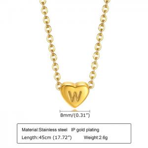 SS Gold-Plating Necklace - KN232731-WGSF