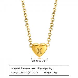 SS Gold-Plating Necklace - KN232732-WGSF