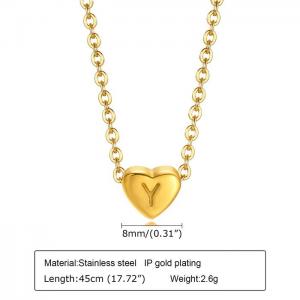 SS Gold-Plating Necklace - KN232733-WGSF