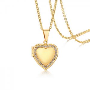 SS Gold-Plating Necklace - KN232741-WGSF
