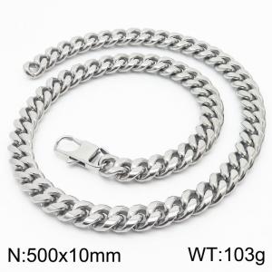 500x10mm Stainless Steel 304 Cuban Chain Necklace Males Jewelry - KN232906-ZZ