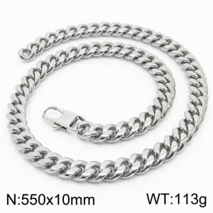 550x10mm Stainless Steel 304 Cuban Chain Necklace Males Jewelry - KN232907-ZZ