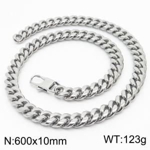 600x10mm Stainless Steel 304 Cuban Chain Necklace Males Jewelry - KN232908-ZZ