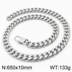 650x10mm Stainless Steel 304 Cuban Chain Necklace Males Jewelry - KN232909-ZZ