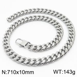 710x10mm Stainless Steel 304 Cuban Chain Necklace Males Jewelry - KN232910-ZZ