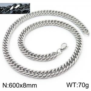 Personality fashion men's stainless steel riding crop chain necklace - KN233084-ZZ