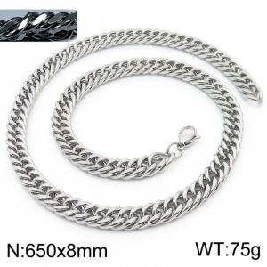 Personality fashion men's stainless steel riding crop chain necklace - KN233085-ZZ