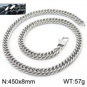 Personality fashion men's stainless steel riding crop chain necklace - KN233088-ZZ