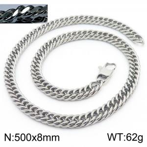 Personality fashion men's stainless steel riding crop chain necklace - KN233089-ZZ