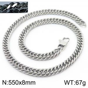 Personality fashion men's stainless steel riding crop chain necklace - KN233090-ZZ