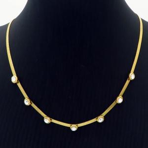 SS Gold-Plating Necklace - KN233117-HR
