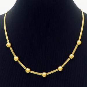 SS Gold-Plating Necklace - KN233119-HR