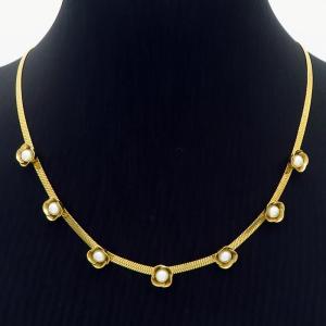 SS Gold-Plating Necklace - KN233121-HR
