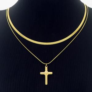 SS Gold-Plating Necklace - KN233127-HR
