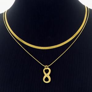 SS Gold-Plating Necklace - KN233131-HR
