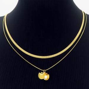 SS Gold-Plating Necklace - KN233132-HR