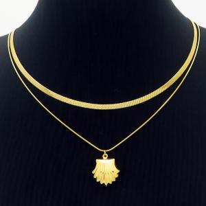 SS Gold-Plating Necklace - KN233134-HR