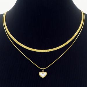 SS Gold-Plating Necklace - KN233135-HR