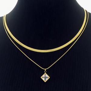 SS Gold-Plating Necklace - KN233139-HR