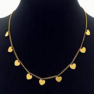 SS Gold-Plating Necklace - KN233302-HI