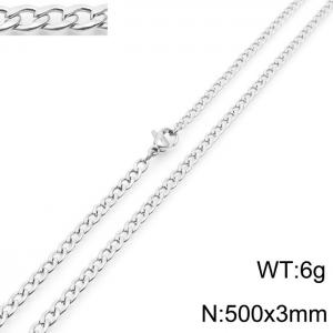 Stainless Steel Cuban Chain Fashion Jewelry Necklace - KN233495-Z