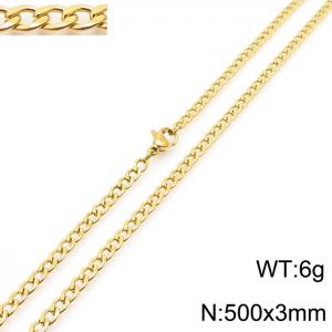 Stainless Steel Cuban Chain Fashion Jewelry Necklace - KN233552-Z