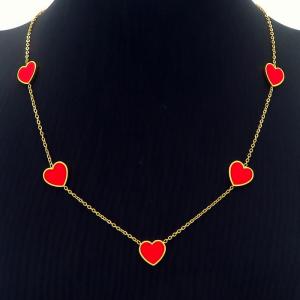 SS Gold-Plating Necklace - KN233785-SP