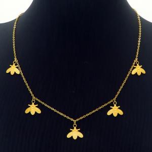 SS Gold-Plating Necklace - KN233787-SP