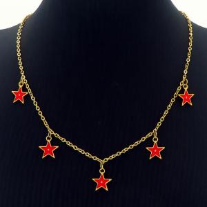 SS Gold-Plating Necklace - KN233788-SP