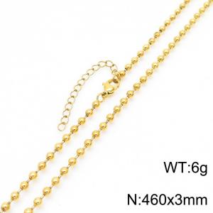 3mm Stainless Steel Chain Bracelet Women Gold Color - KN233867-Z