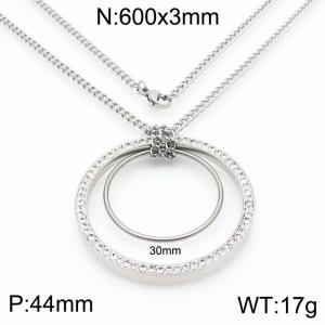 Stainless Steel Special Bracelets Women Silver Color - KN233878-Z