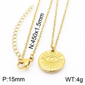 Stainless Steel Adjustable Special Devil's Eye Bracelets Women Gold Color - KN233897-Z