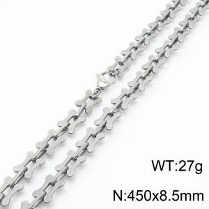 Unisex 450mm Stainless Steel Cartoon Bone Links Necklace - KN233924-Z