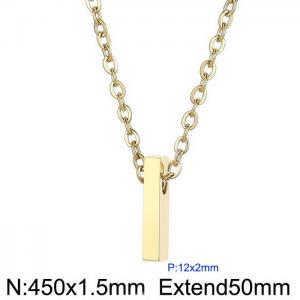 26 English letters surname short collarbone chain European and American fashion stainless steel perforated initials pendant necklace - KN233999-Z