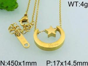 SS Gold-Plating Necklace - KN23441-PH