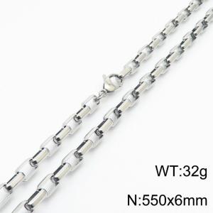 6*550mm Fashion simple handmade accessories stainless steel long box cut edge bracelet - KN234940-Z