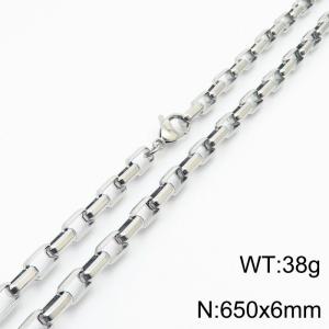 6*650mm Fashion simple handmade accessories stainless steel long box cut edge bracelet - KN234942-Z