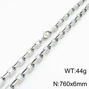 6*760mm Fashion simple handmade accessories stainless steel long box cut edge bracelet - KN234944-Z