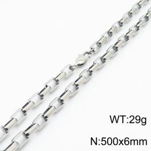 6*500mm Fashion simple handmade accessories stainless steel long box cut edge bracelet - KN234953-Z