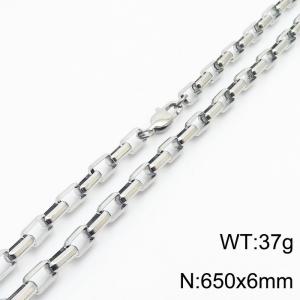 6*650mm Fashion simple handmade accessories stainless steel long box cut edge bracelet - KN234956-Z