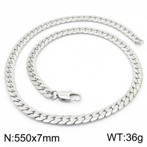 Trendy stainless steel encrypted NK chain 550 * 7mm steel color necklace - KN235116-Z