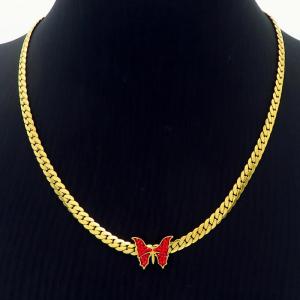 SS Gold-Plating Necklace - KN235144-DX