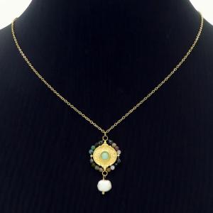 SS Gold-Plating Necklace - KN235182-HG