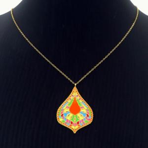 SS Gold-Plating Necklace - KN235188-HG