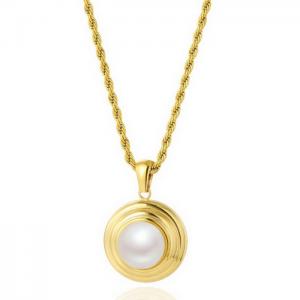 SS Gold-Plating Necklace - KN235367-WGYC