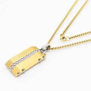 SS Gold-Plating Necklac - KN235910-AQ