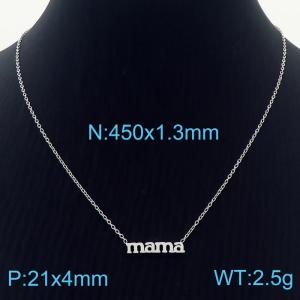 Stainless steel 450x1.3mm welding chain simple style mama jewelry for mother's day classic sivler necklace - KN236021-KLX