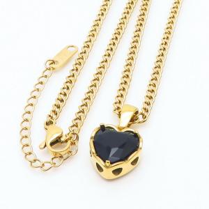 Stainless Steel Stone Necklace - KN236084-HM
