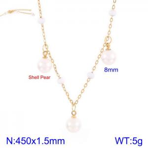 Shell bead necklace - KN236266-Z