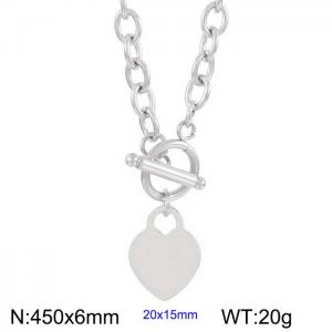 European and American fashion cross-border jewelry temperament pearl heart necklace - KN237453-Z